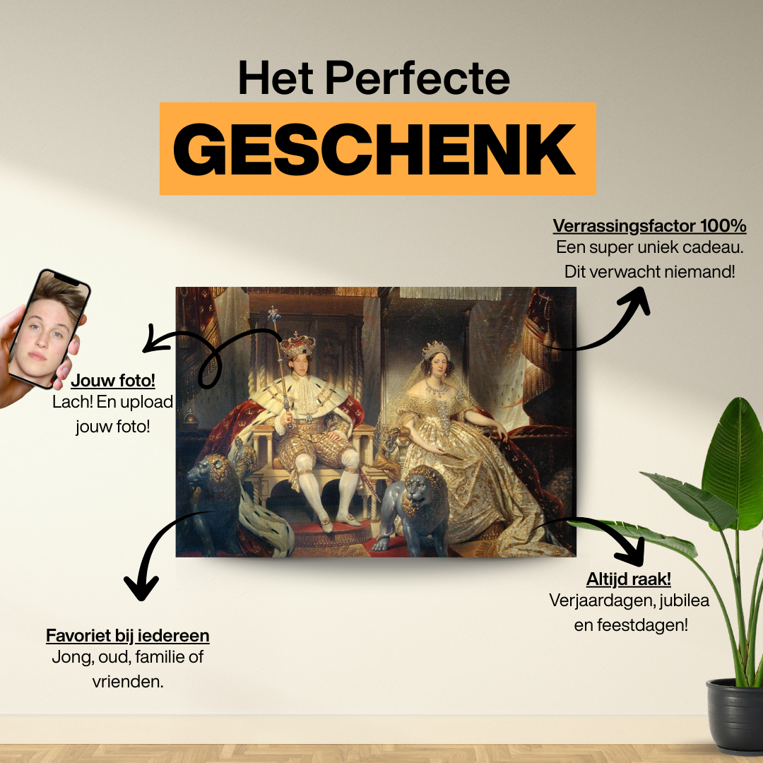 Christian VIII und Caroline Amalie - Custom Canvas