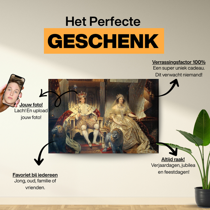Christian VIII und Caroline Amalie - Custom Canvas