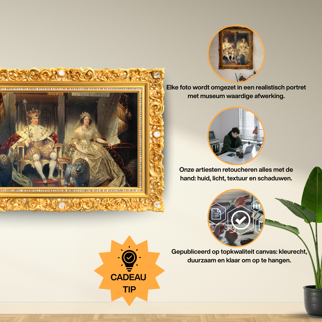 Christian VIII und Caroline Amalie - Custom Canvas