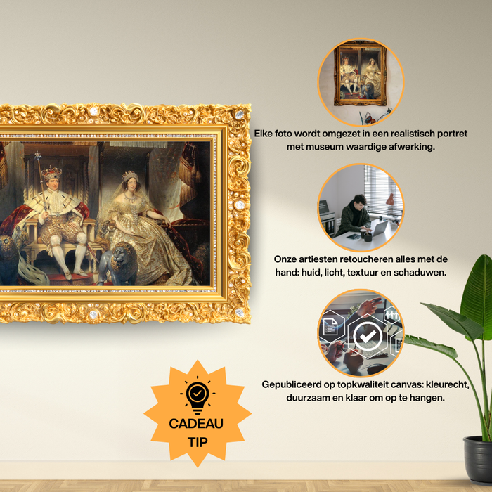 Christian VIII und Caroline Amalie - Custom Canvas