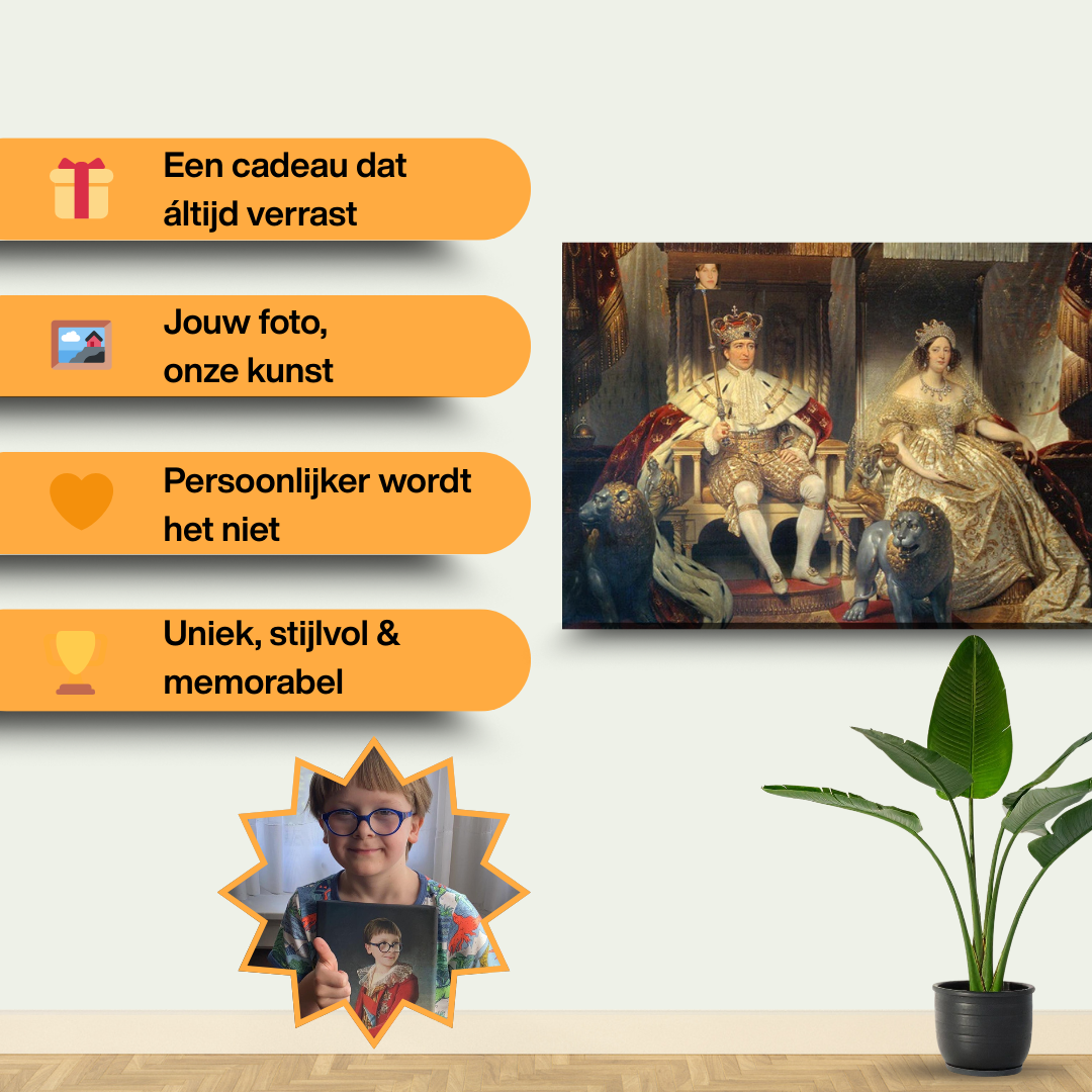 Christian VIII und Caroline Amalie - Custom Canvas