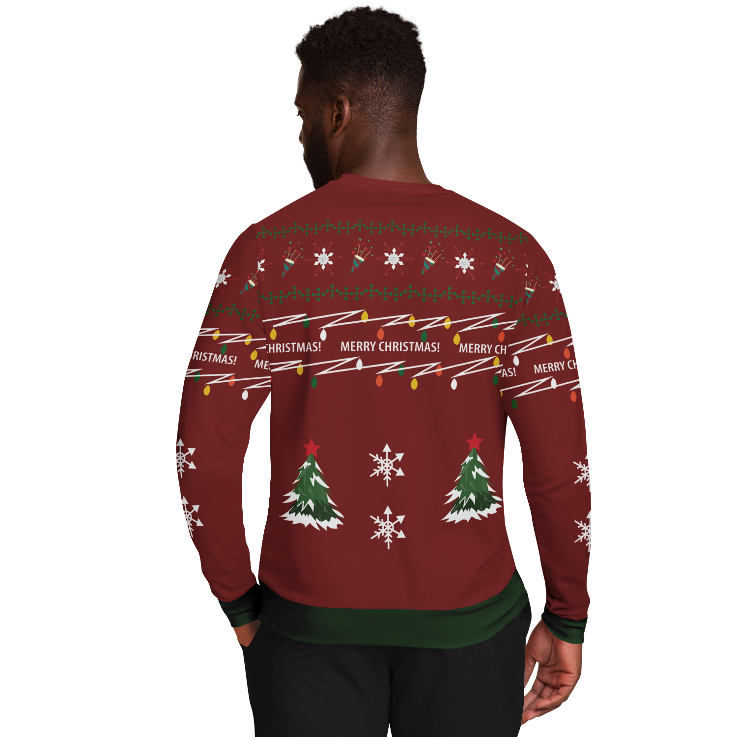 Hässlicher Weihnachtspullover Rendier (roter Mann)