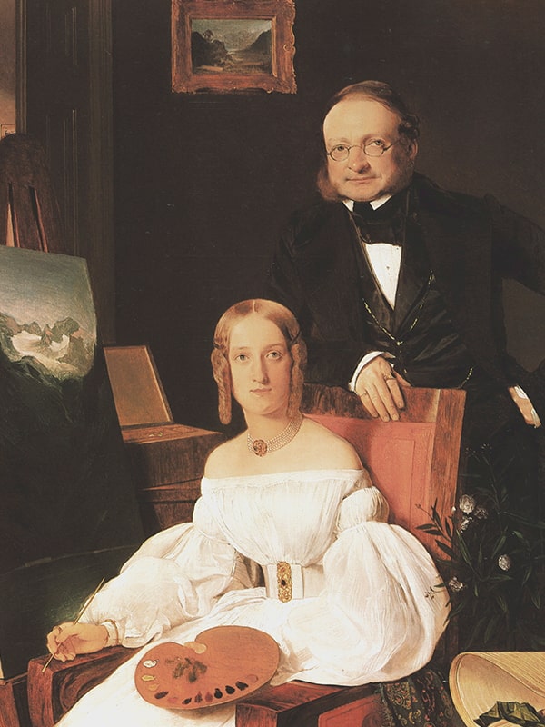 Doppelporträt von Franz Eybl - Custom Deken