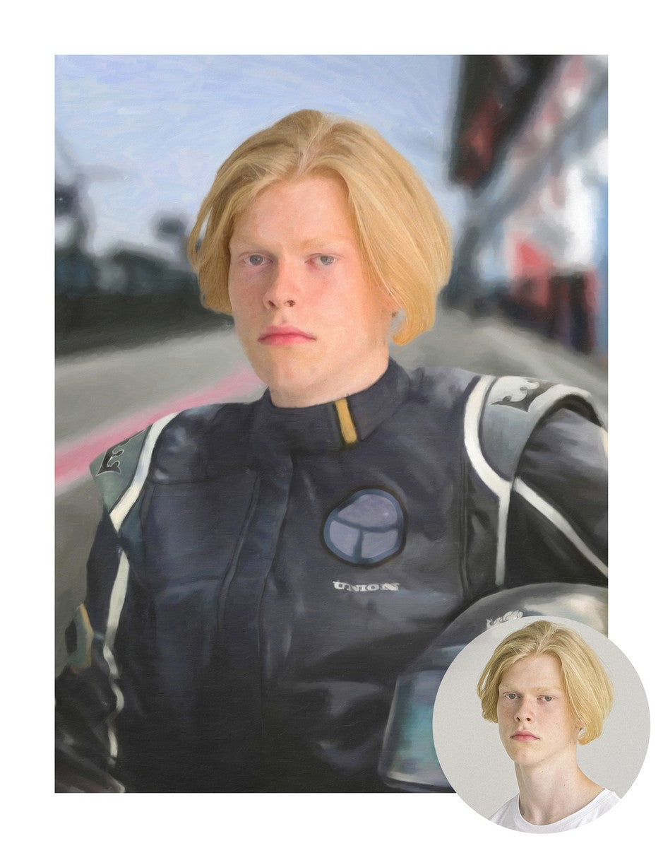 Der Rennfahrer - Brauchplakat